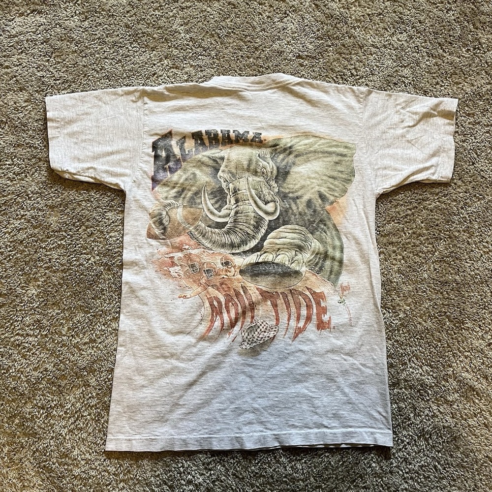 VTG 1992 Univ of Alabama Roll Tide Elephant Graphic Caribbean Soul Shirt Men's M